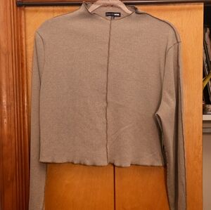 Women's Brown Long Sleeve Top